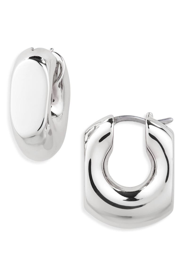 Medium Mila Hoop Earrings, Main, color, HIGH POLISH SILVER