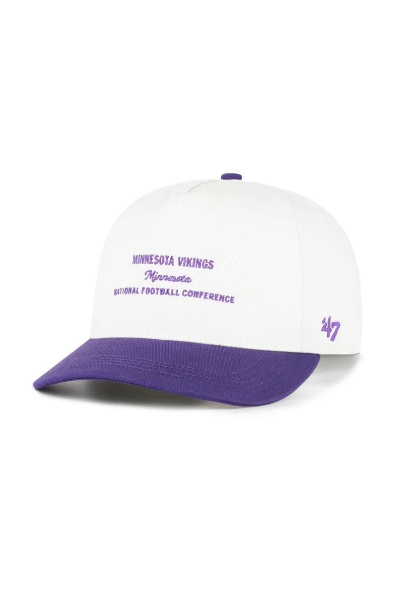 Men's '47  White Minnesota Vikings Contemporary Two-Tone Hitch Adjustable Hat, Alternate, color, White