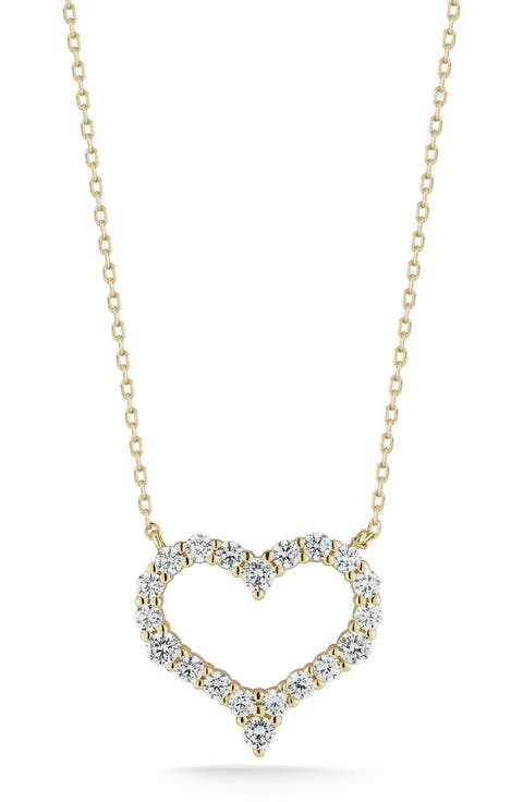 Open Heart Pendant Necklace