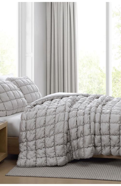 Sunday Citizen Silky Puff Squares Comforter In Gray
