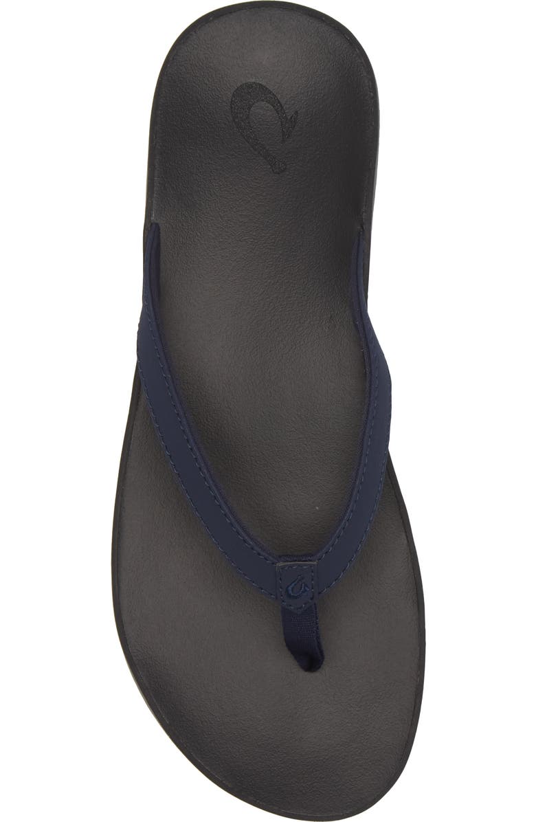 OluKai Puawe Flip Flop, Alternate, color, Deepest Depths / Black