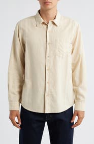 AG Wesley Linen & Cotton Button-Up Shirt