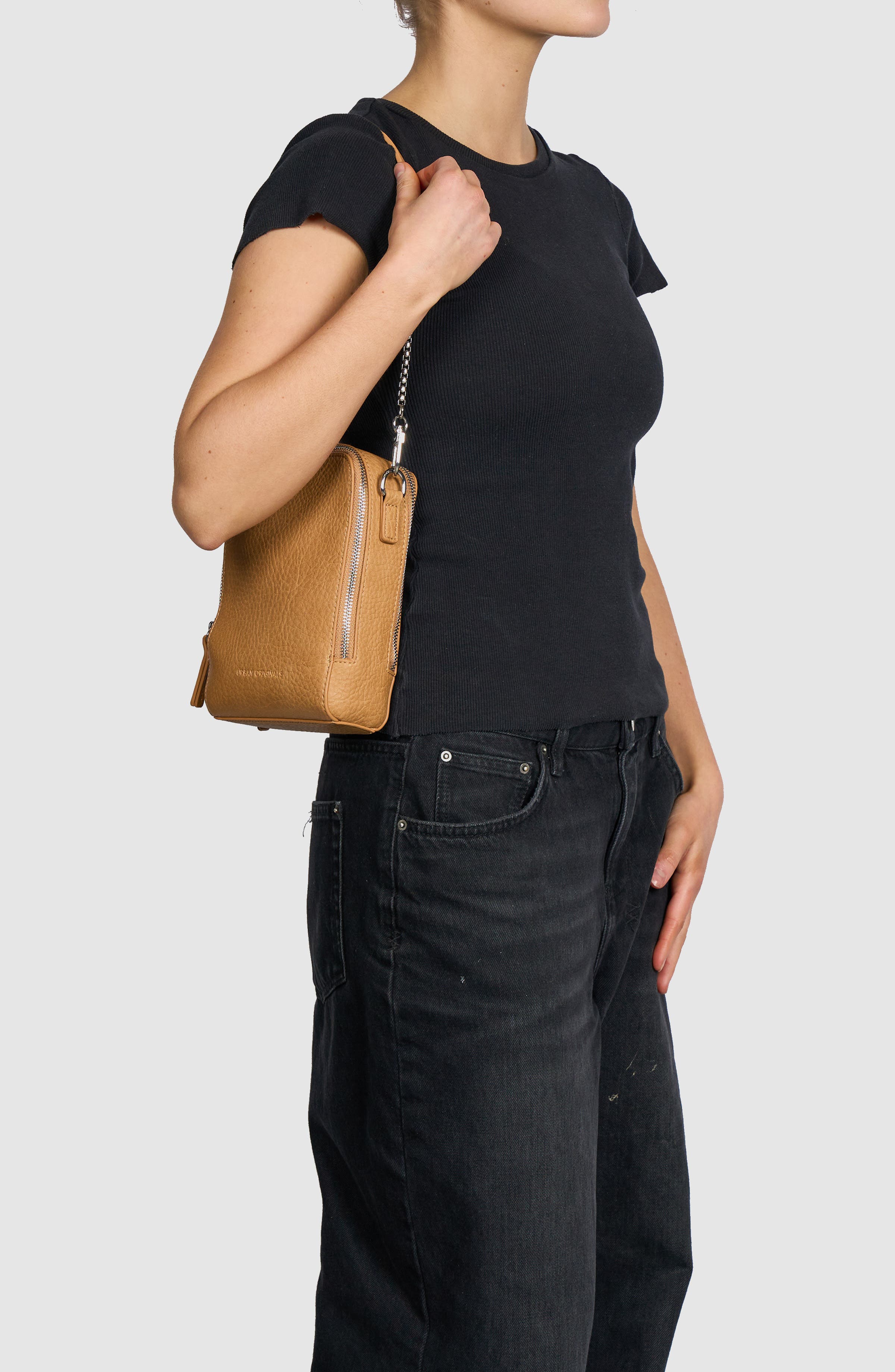 Mirror Mirror Vegan Leather Crossbody Bag, Alternate, color, SAND