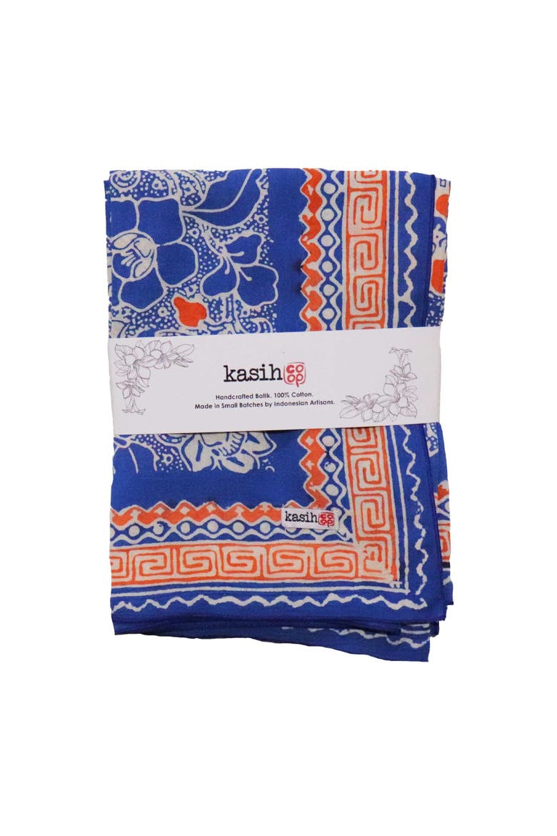 Oversized Hand Dyed Batik Bandana, Alternate, color, Sunset Sky