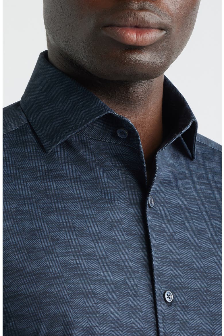 Devon OoohCotton® Button-Up Shirt, Alternate, color, MIDNIGHT