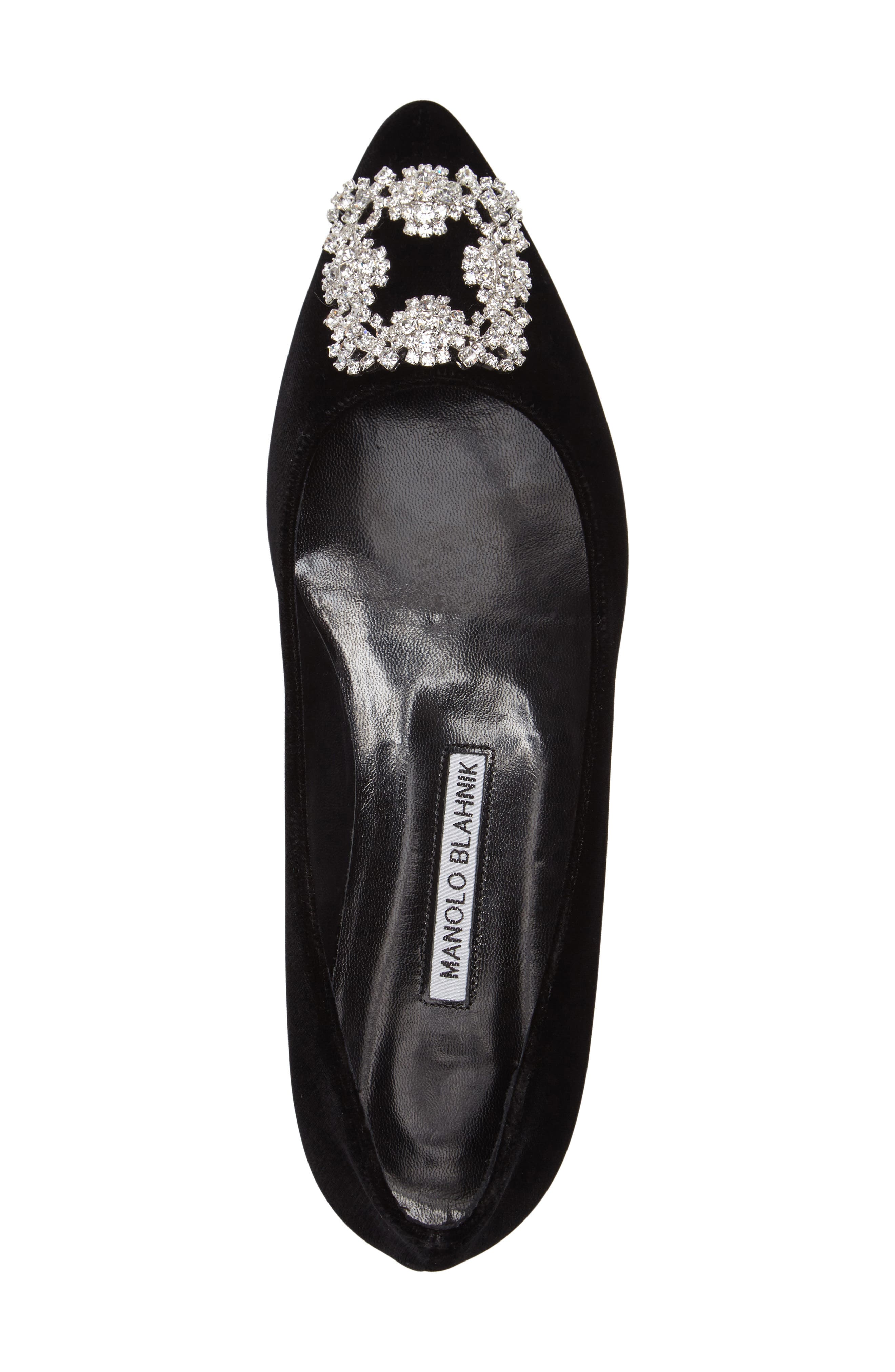 Hangisi Pointed Toe Flat, Alternate, color, BLACK VELVET