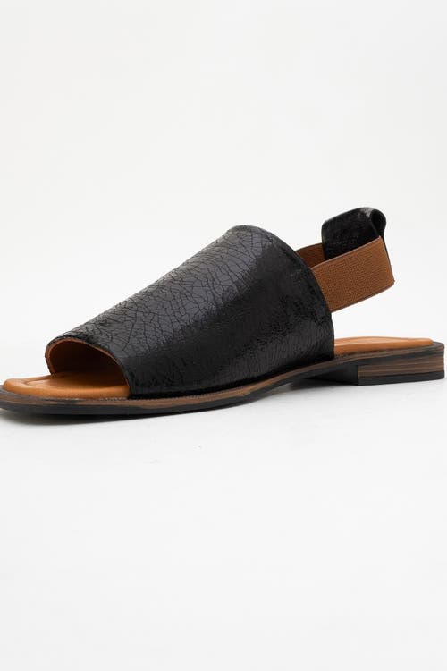 Forever & Always Shoes Fuela Leather Elastic Flat Sandals