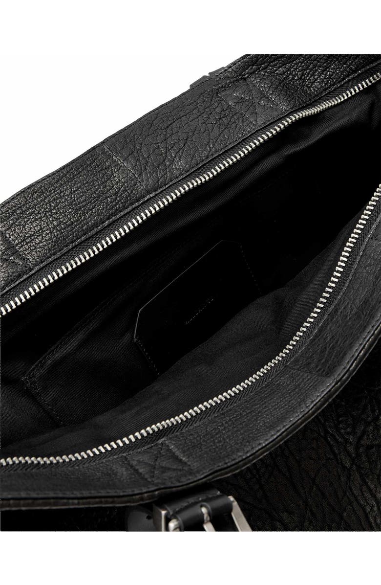 AllSaints Haven Leather Tote, Alternate, color, Black Leather