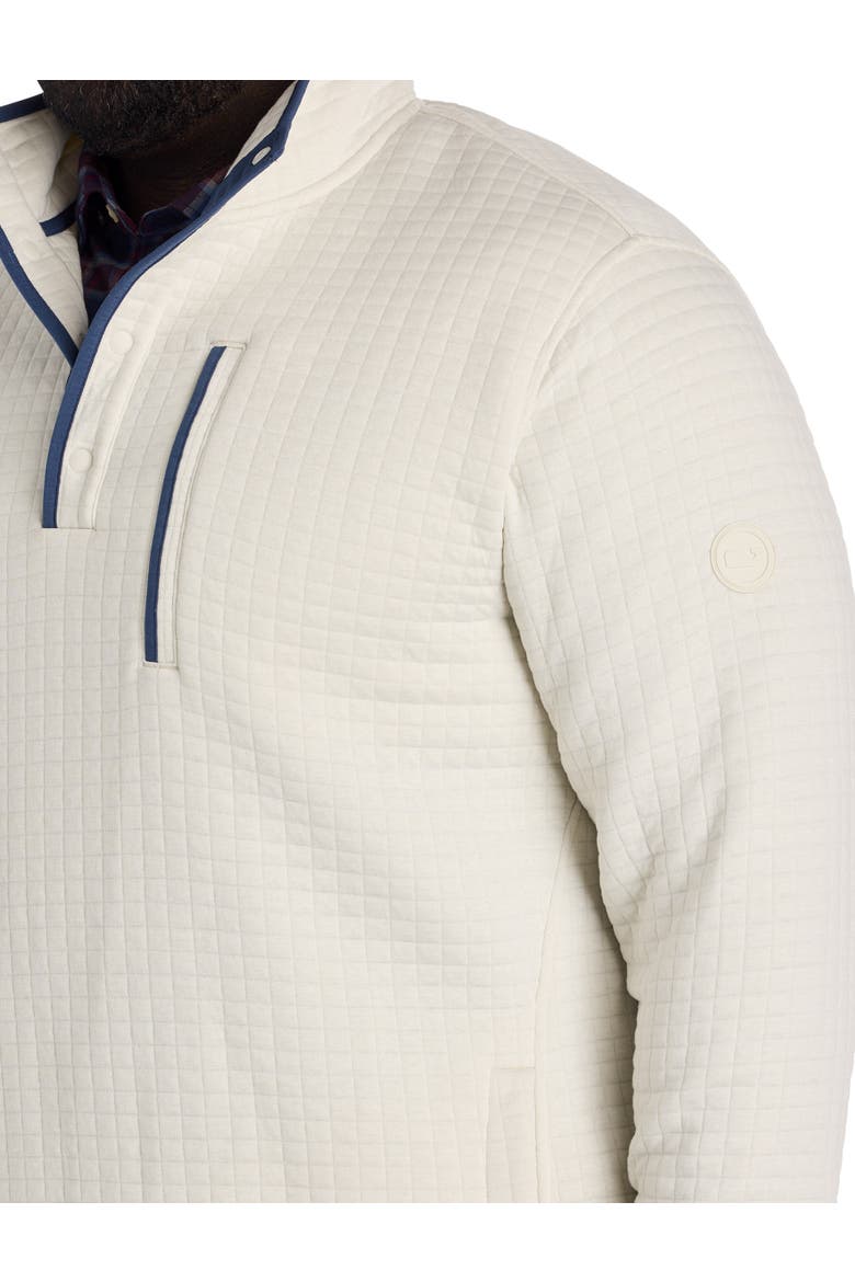 Big & Tall Quilted Navigator 1/4-Snap Pullover, Alternate, color, STONE