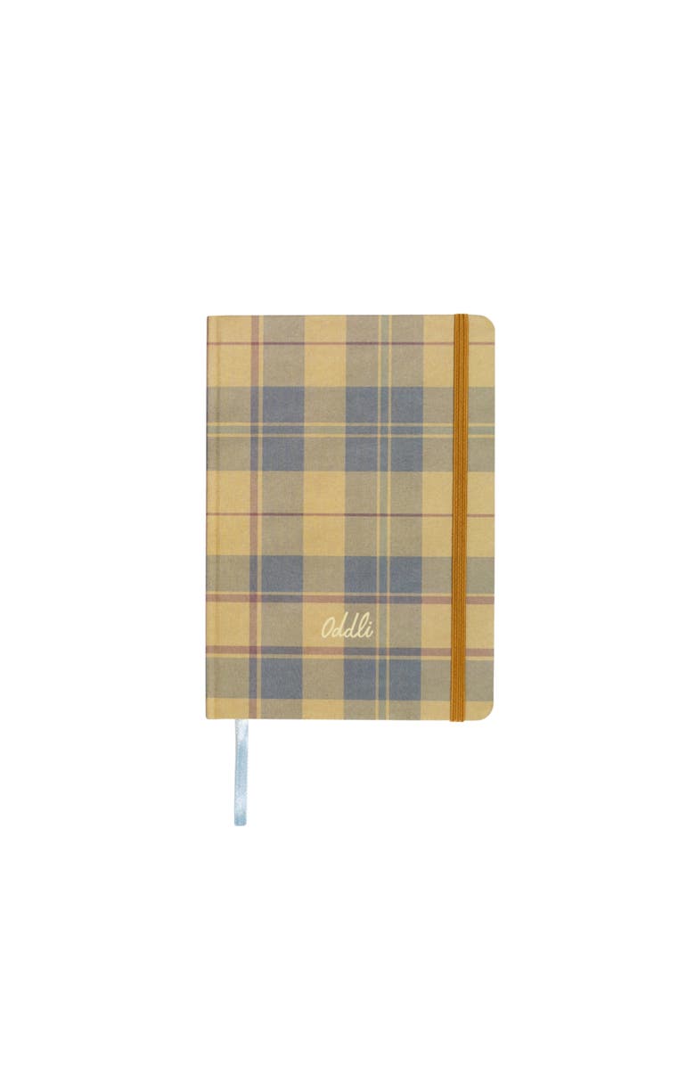 Oddli Notebook, Alternate, color, Blue And Yellow Plaid