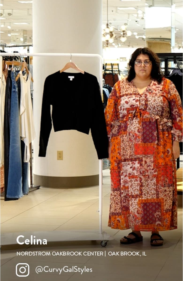 Waffle Knit Crop Cardigan, sales video thumbnail