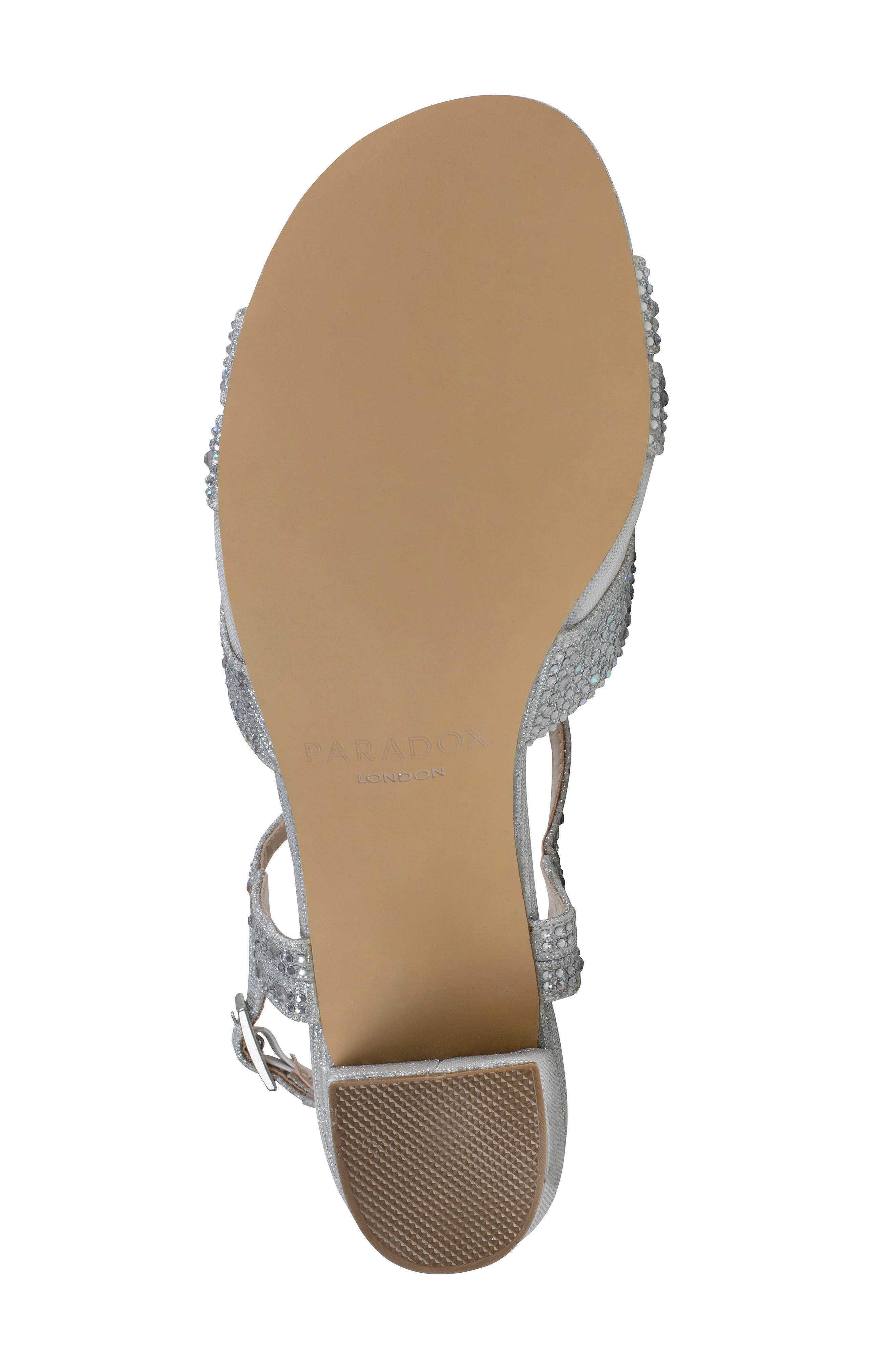 Paradox London Pink Nadia Block Heel Sandal, Alternate, color, Silver