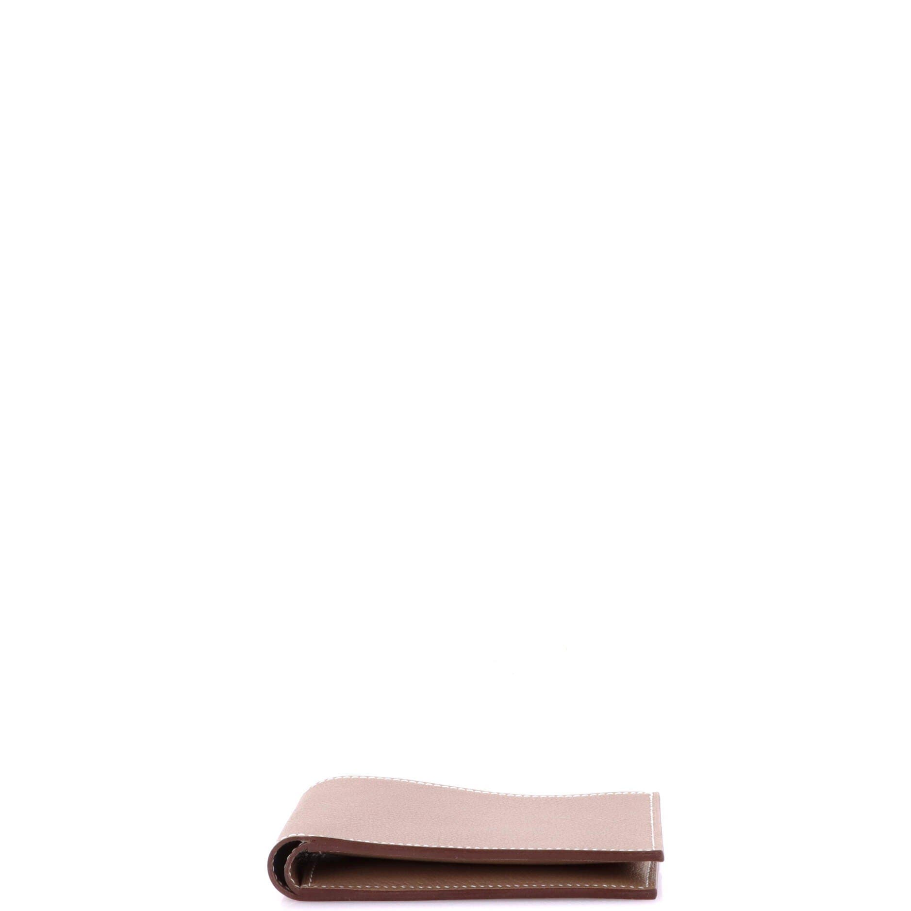 Pre-Owned Hermes MC2 Copernic Wallet Evercolor Compact, Alternate, color, Etoupe