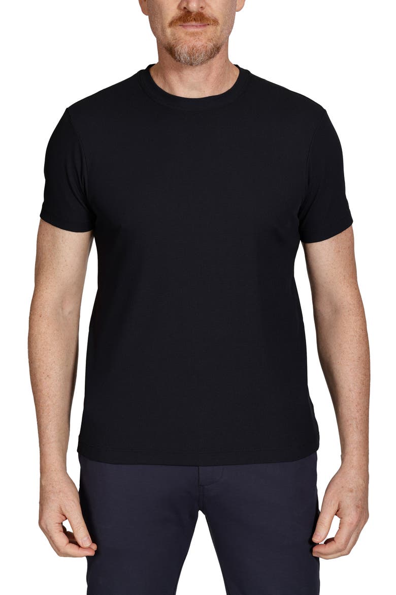 Piquet Everyday Tech T-Shirt, Main, color, Black