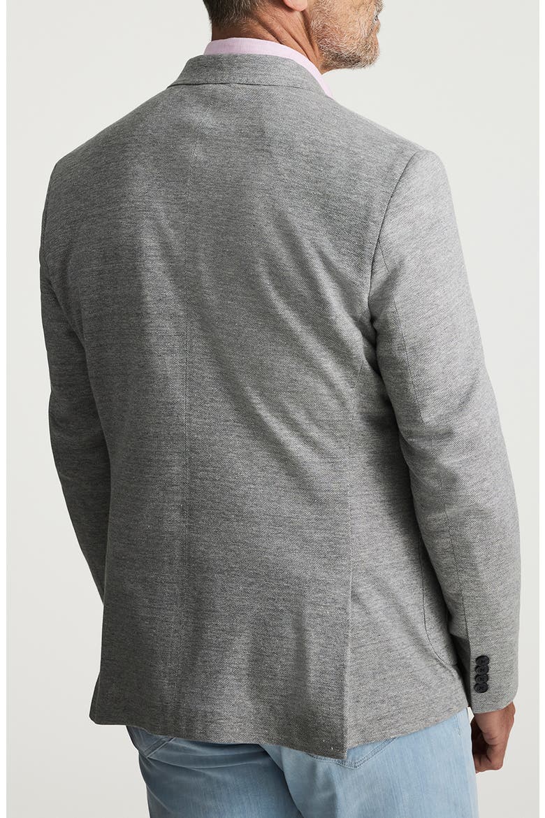 Matteo Slim Fit Grey Mélange Cotton & Linen Piqué Sport Coat, Alternate, color, GRAY