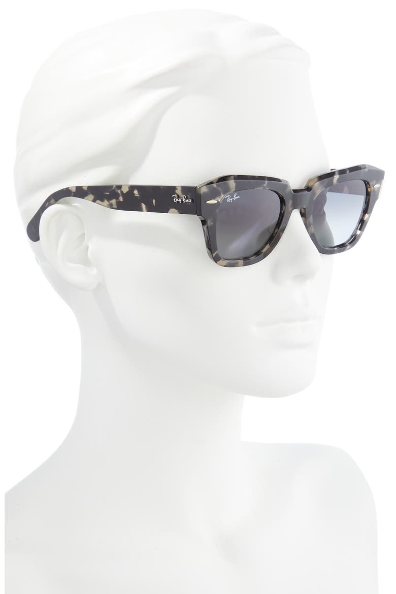 State Street 49mm Gradient Square Sunglasses, Alternate, color, GRAY HAVANA/ GREY GRADIENT