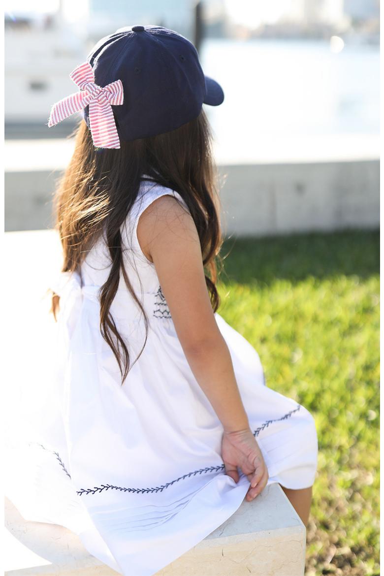 Lobster Twill Bow Baseball Hat, Alternate, color, Navy Blue