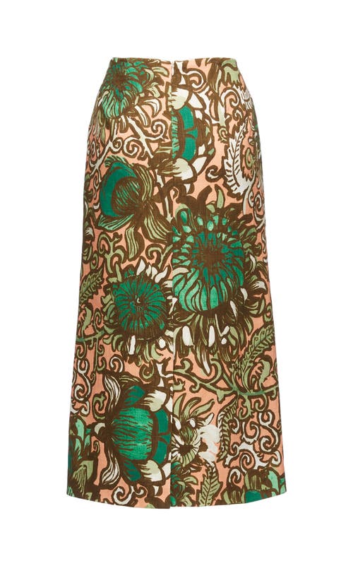 La Doublej Pencil Skirt Anemone Pink Olive