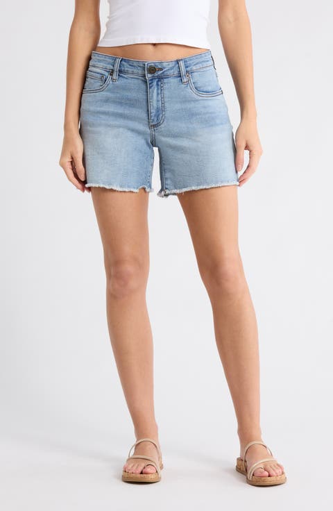 Kity Boyfriend High Waist Cutoff Denim Shorts (Pentas)