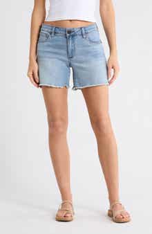KUT from the Kloth Kity Boyfriend High Waist Cutoff Denim Shorts
