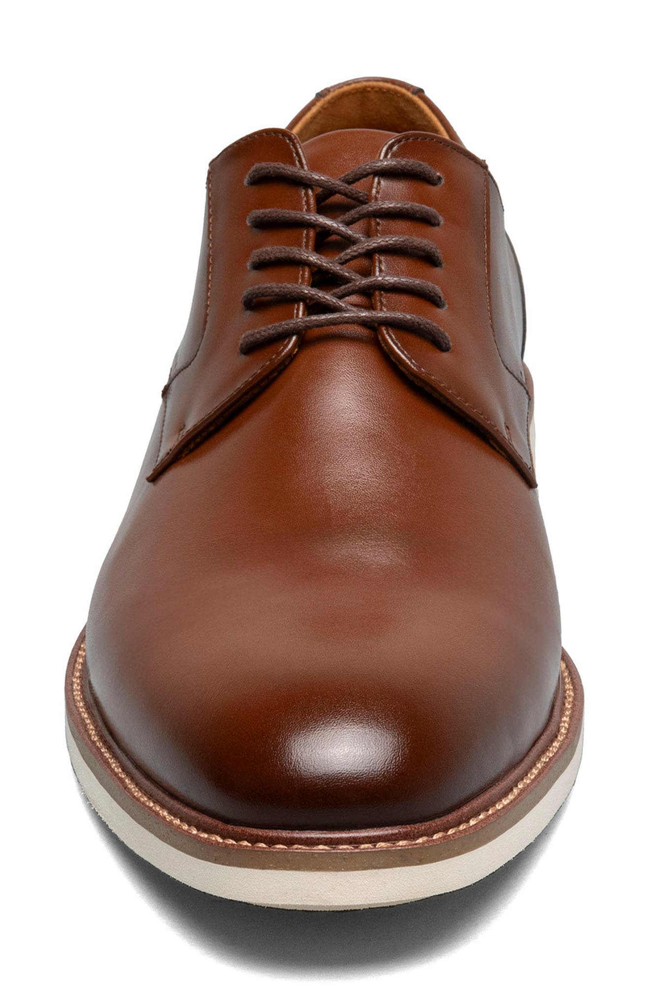Vinson Plaid Toe Derby, Alternate, color, COGNAC