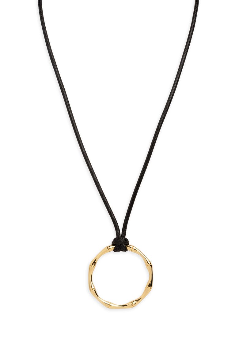 Bamboo Pendant Necklace, Main, color, GOLD
