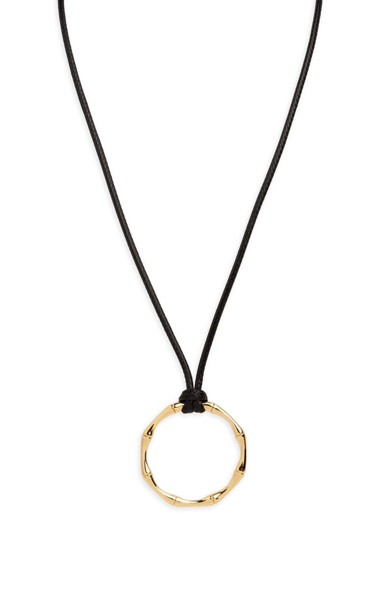 ARGENTO VIVO Bamboo Pendant Necklace, Main, color, Gold