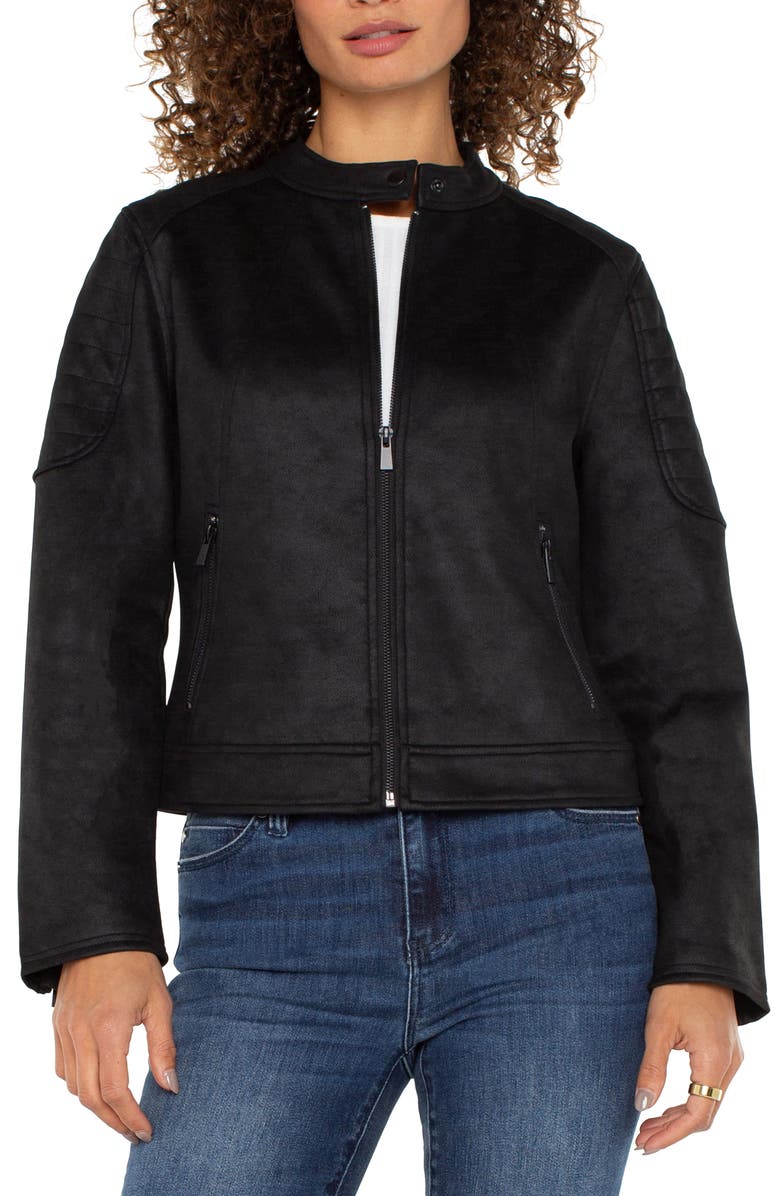 Liverpool Faux Leather Biker Jacket, Main, color, 