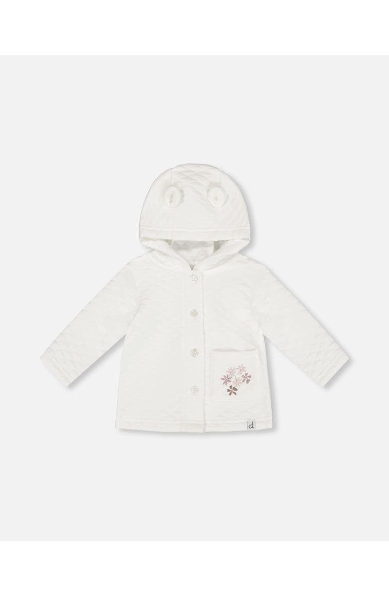 Deux par Deux Baby Girl's Quilted Jacket With Hood Snow White, Main, color,