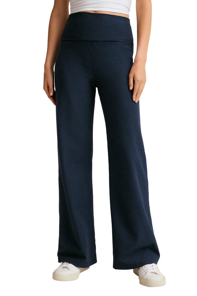 Space Dye Wide Leg Pants, Main, color, NOCTURNAL NAVY