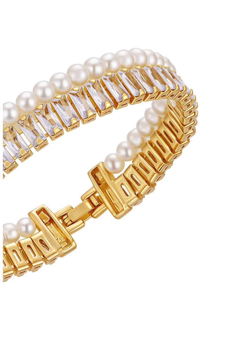 Pearl Crystal Bracelet, Alternate, color, 14K Gold Plated