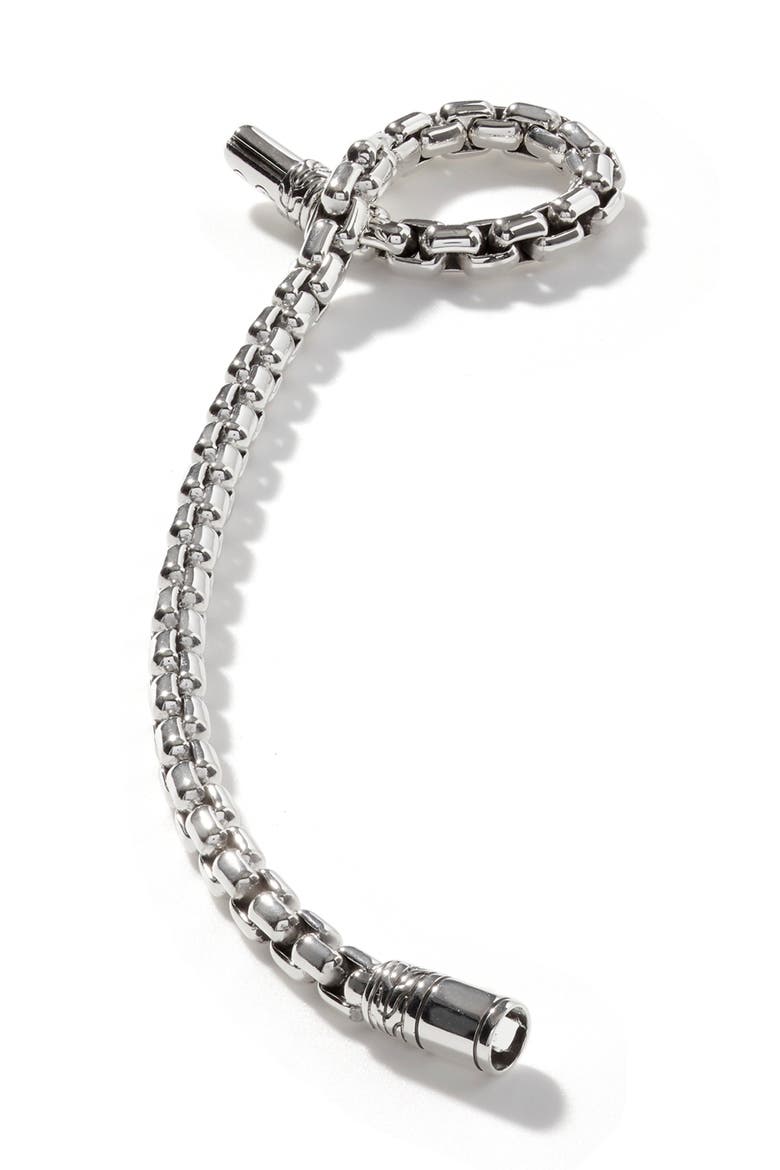 Men's Classic Chain Box Chain Bracelet, Alternate, color, SILVER