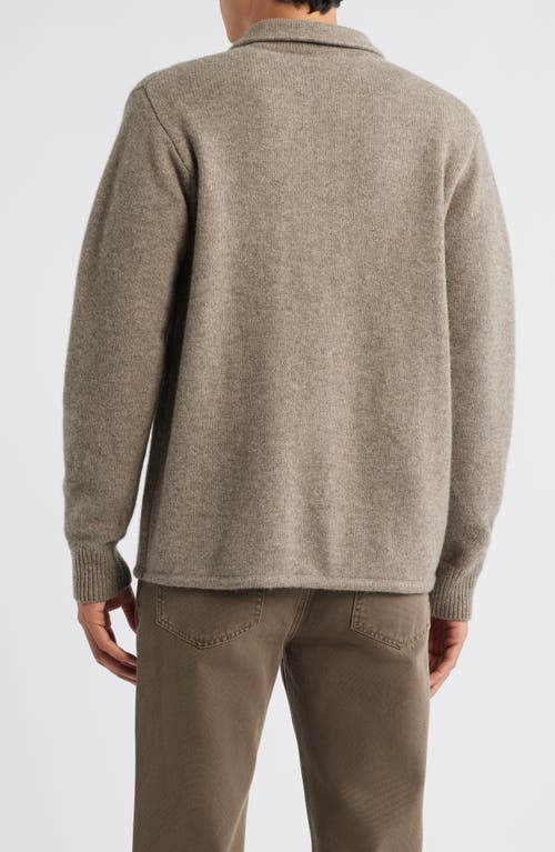 Frame Long Sleeve Shirt Sweater In Neutral