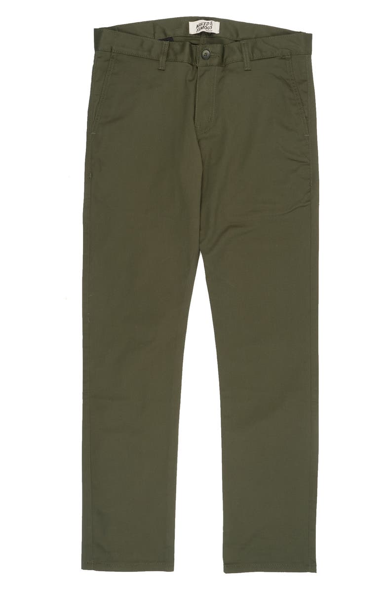 Naked & Famous Denim Slim Fit Stretch Chinos, Main, color,