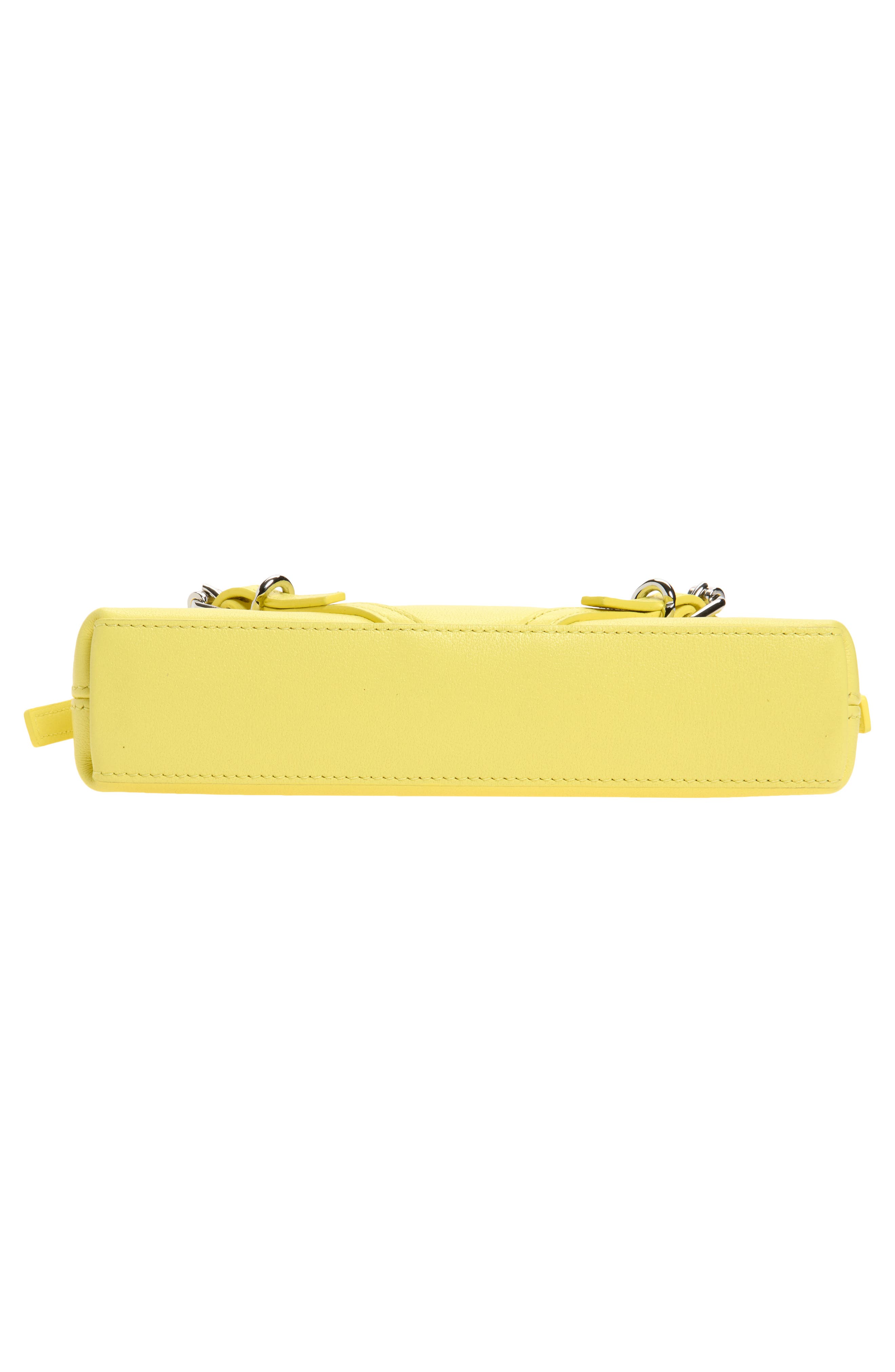 Nano Voyou Leather Shoulder Bag, Alternate, color, 725-ACID YELLOW