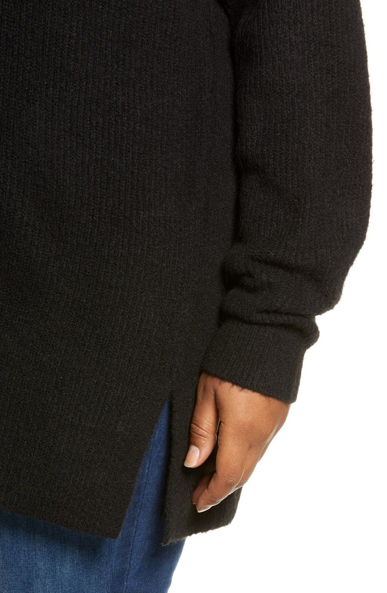 Halogen<sup>®</sup> Ribbed V-Neck Tunic Sweater, Alternate, color, 