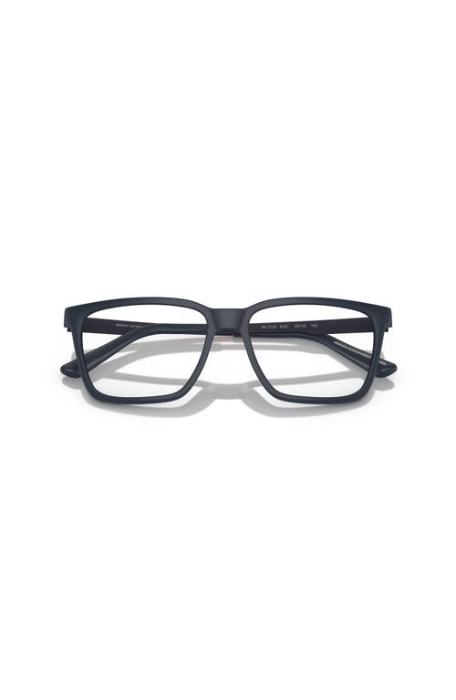Armani Exchange 55mm Rectangle Optical Glasses In Blue