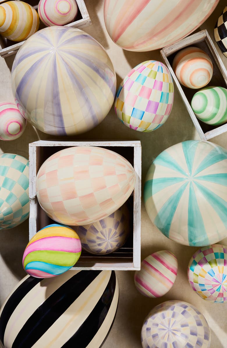 MACKENZIE CHILDS Courtly Stripe Medium Egg, Alternate, color, Black