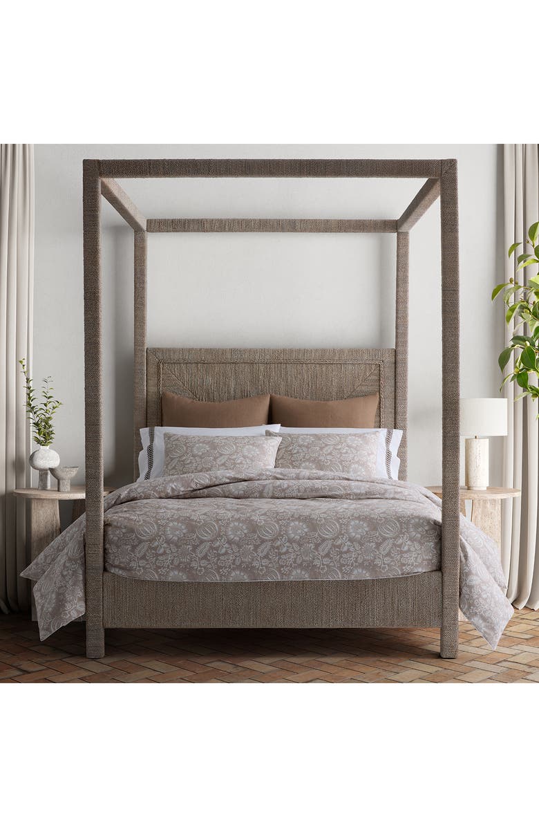 Matouk Granada Cotton Percale Duvet Cover, Alternate, color, Dune