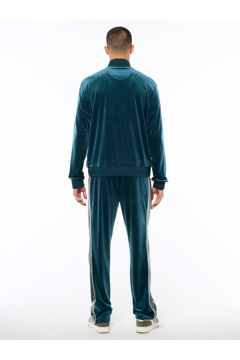 Forato Velour Track Jacket, Alternate, color, MEDITERRANEA