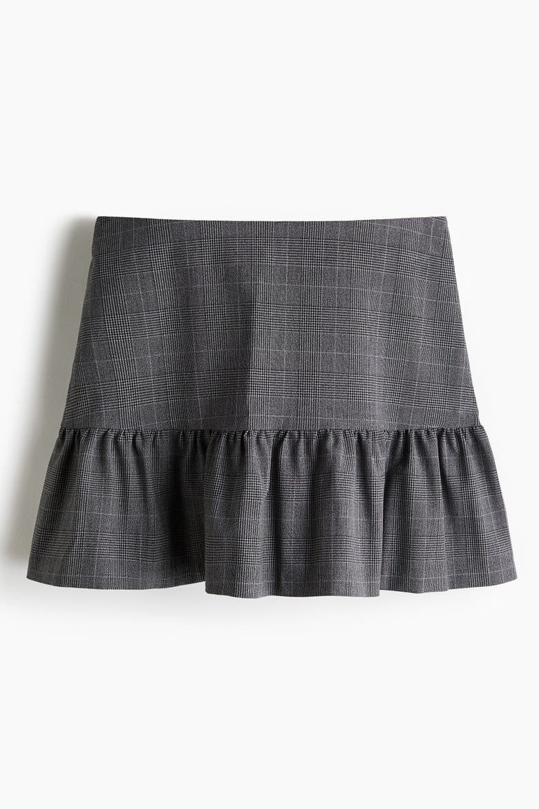 Flared Mini Skirt, Alternate, color, Gray/checked
