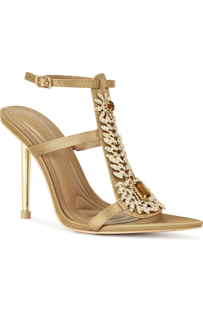 AZALEA WANG Wyatt Ankle Strap Sandal, Main, color, Brown