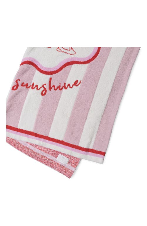 Barefoot Dreams X Disney Minnie & Daisy Stripe Cozychic® Stroller Blanket In Pink Peonie Multi