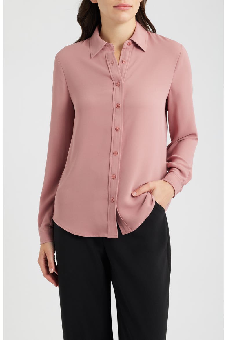 Clean Front Utility Button-Up Shirt, Main, color, SOFT PRIMROSE