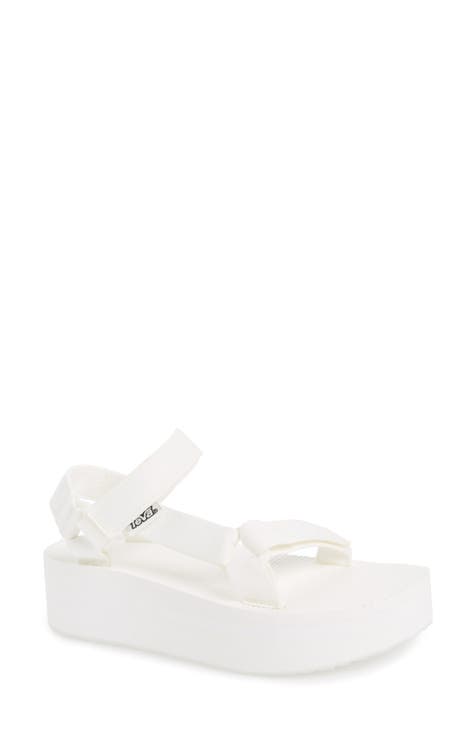 All fashion white flatform sandals