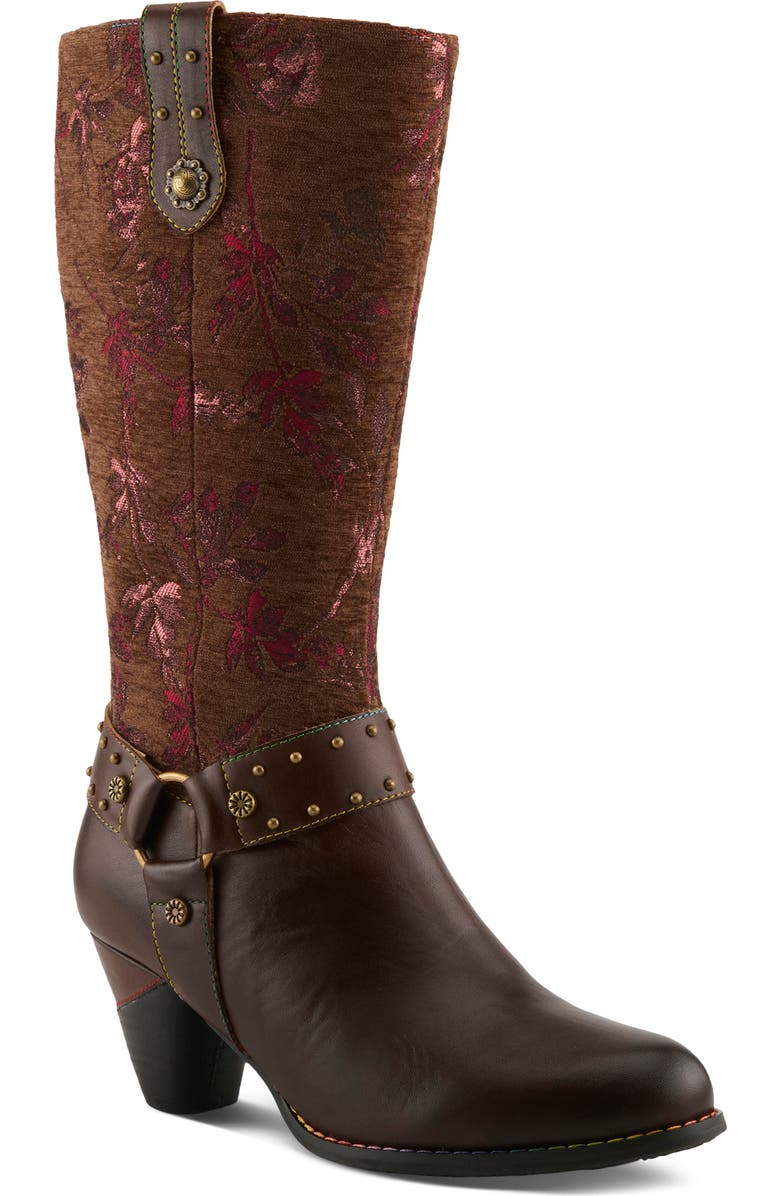 L'Artiste by Spring Step Wyoming Knee High Boot, Main, color, Brown Multi