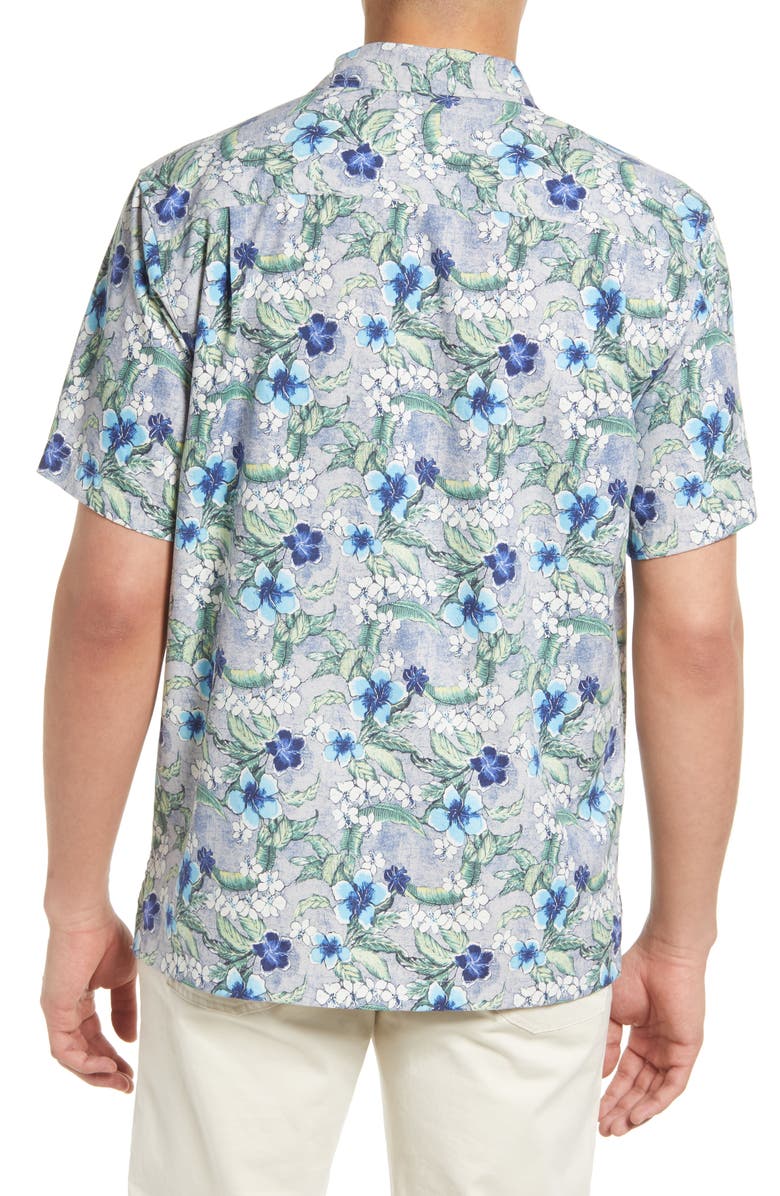 Tommy Bahama Botanical Bay Silk Blend Short Sleeve Button-Up Shirt, Alternate, color, 