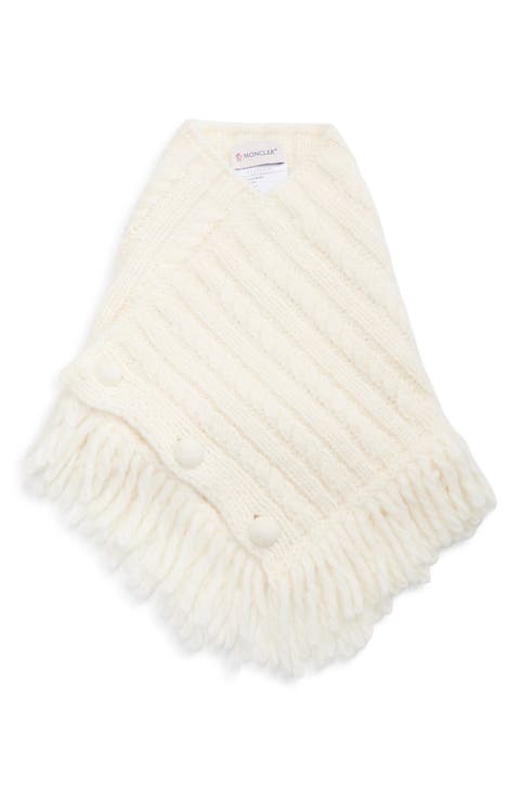 Fringe Alpaca & Wool Blend Cabled Rib Scarf