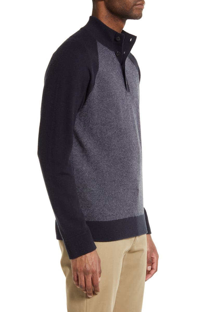 Vince Birdseye Wool & Cashmere Henley Sweater, Alternate, color, 