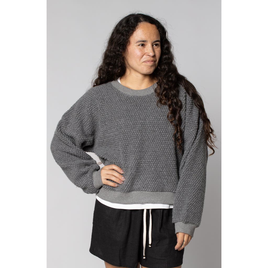 Leisure Lab Niseko Wool Crewneck In Gray